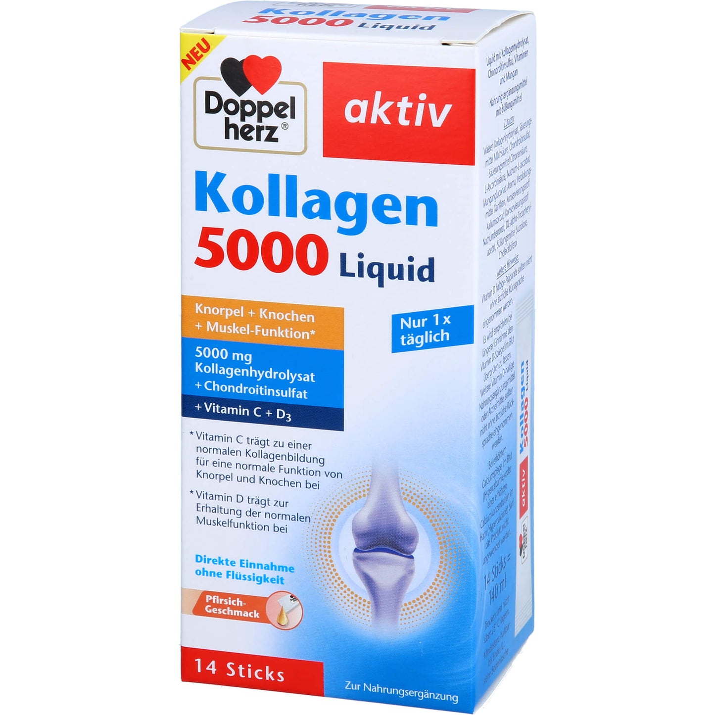 DOPPELHERZ Kollagen 5000 Liquid Sticks 14X10 ml