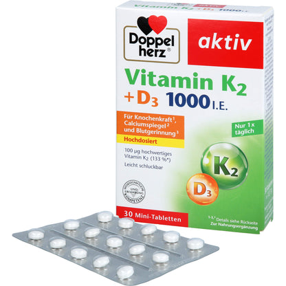 DOPPELHERZ Vitamin K2+D3 1000 I.E. Tabletten 30 St