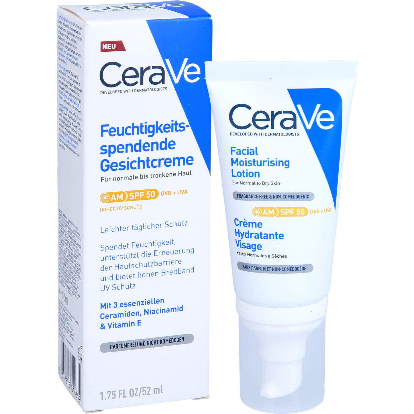 Cerave FEUCHTIGKEITSSPENDENDE GESICHTSCREME SPF50 52 ML