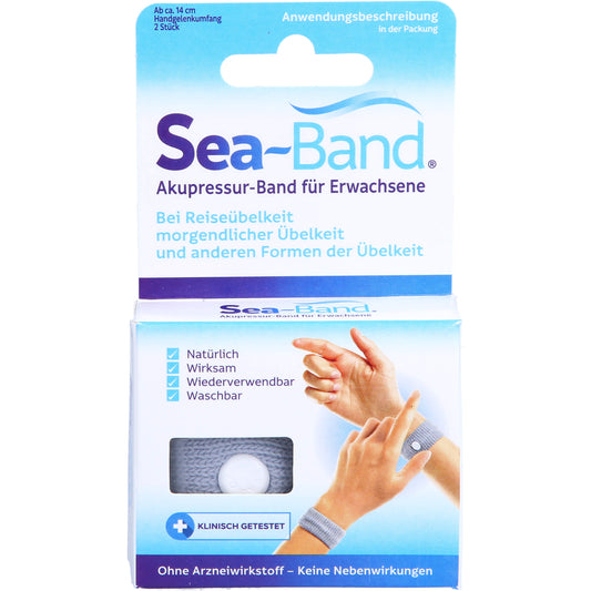 SEA-BAND Akupressurband f.Erwachsene grau 2 ST