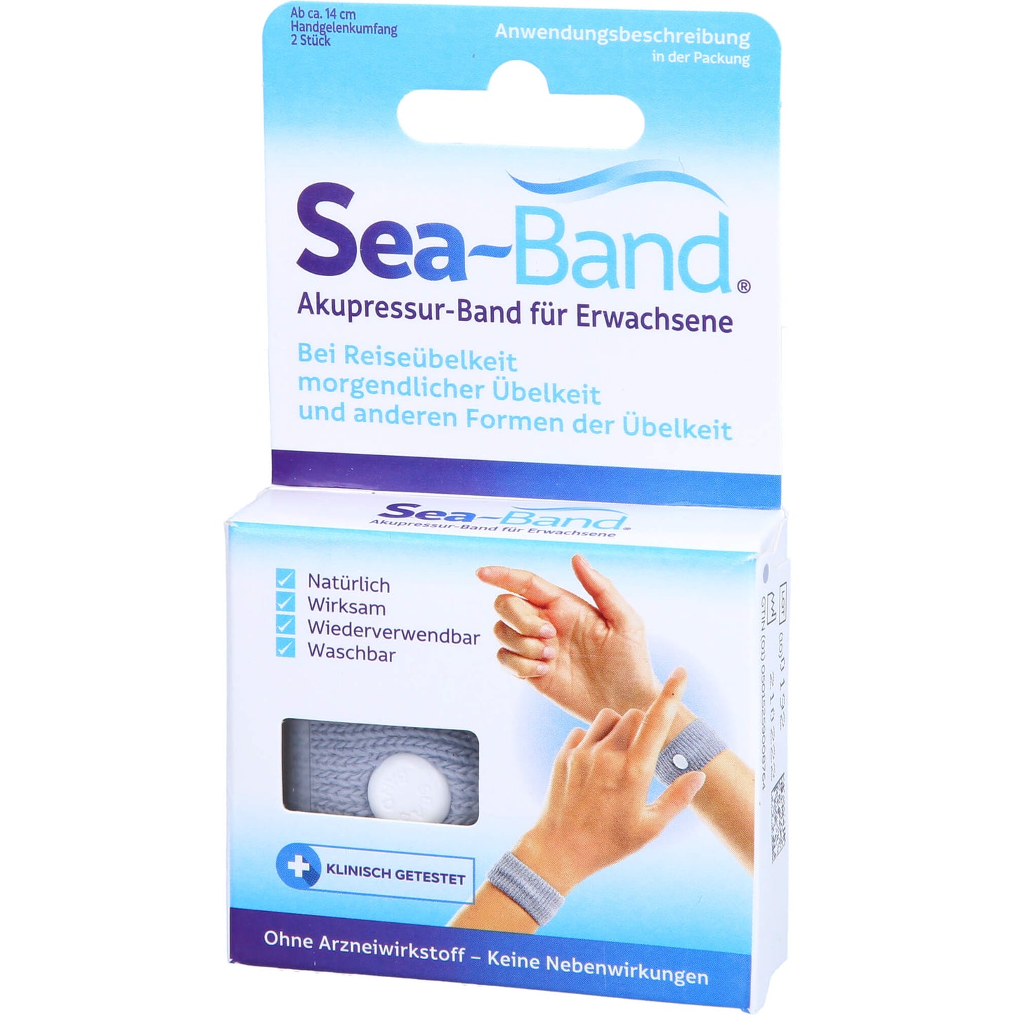 SEA-BAND Akupressurband f.Erwachsene grau 2 ST