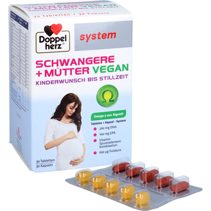 DOPPELHERZ Schwangere+Mütter vegan syst.Kombipack. 60 St