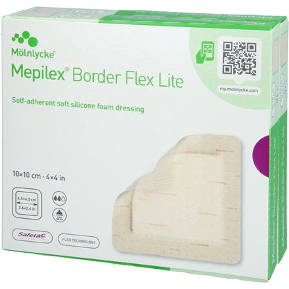 MEPILEX BORDER FLEX LITE SCHAUMVERBAND 10X10 CM 10 ST