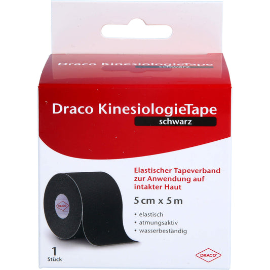 DRACO KINESIOLOGIETAPE 5 cmx5 m schwarz 1 St