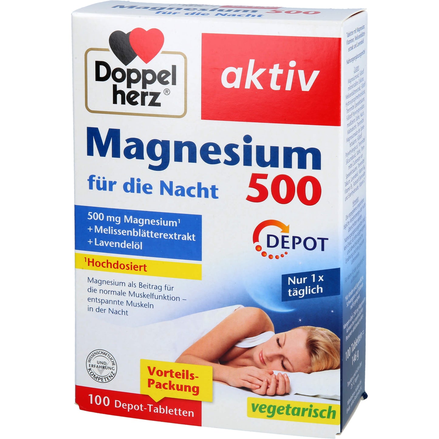 DOPPELHERZ Magnesium 500 für die Nacht Tabletten 100 St