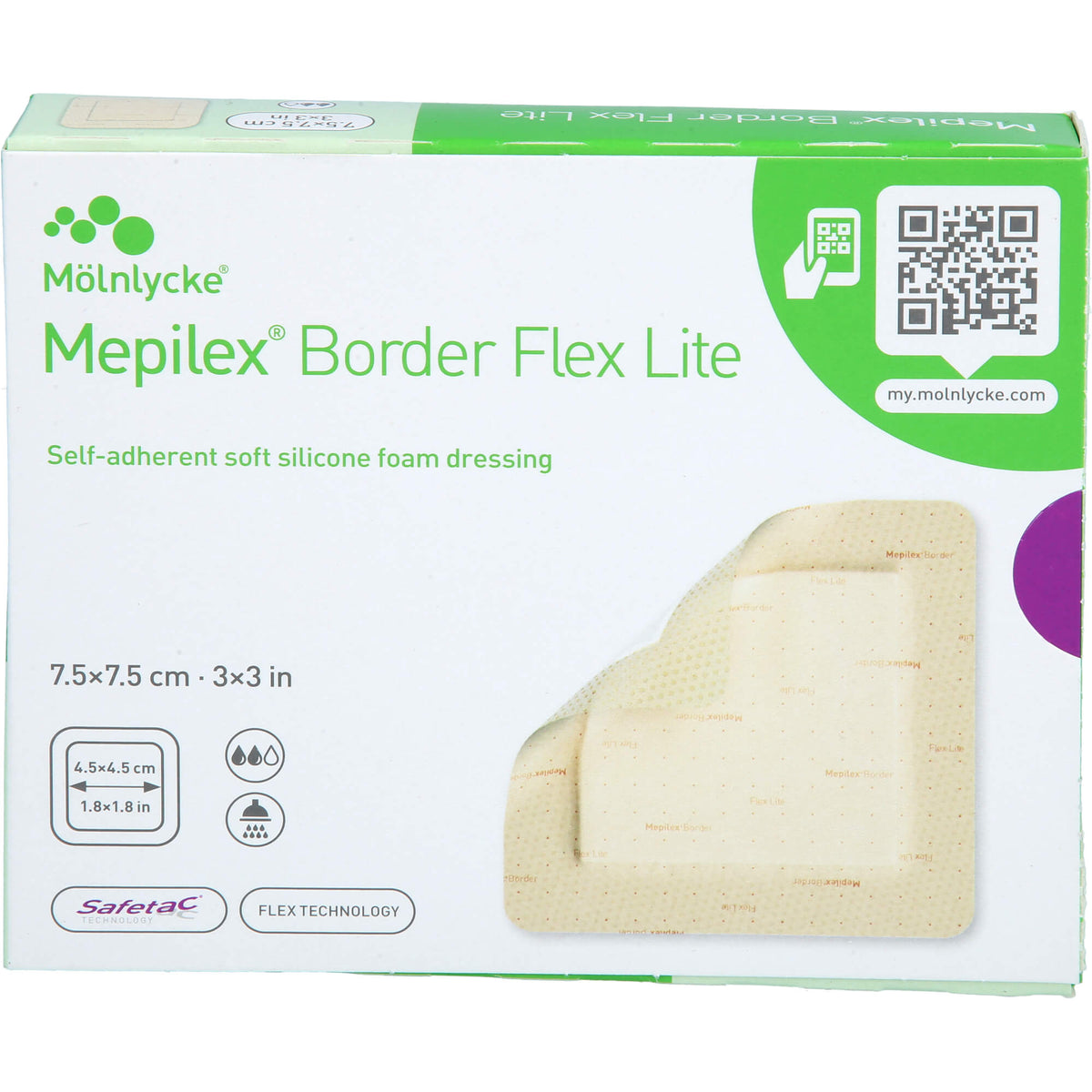 MEPILEX Border Flex Lite Schaumverband 7.5x7.5cm 5 ST