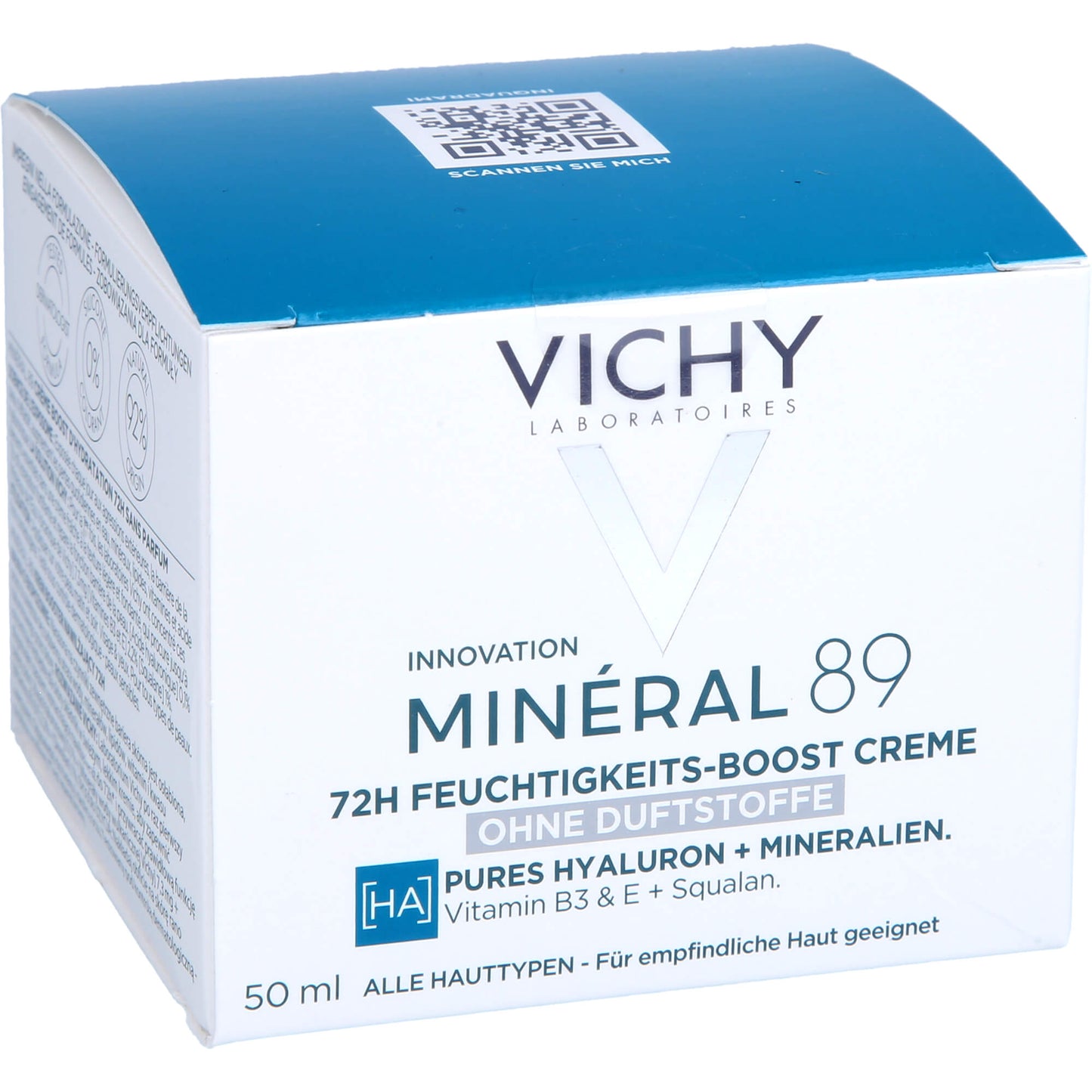 VICHY MINERAL 89 Creme ohne Duftstoffe 50 ml