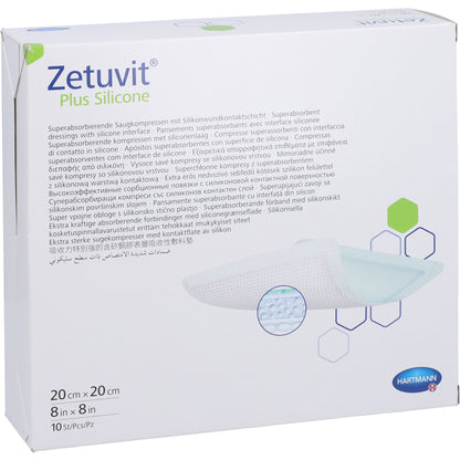 ZETUVIT Plus Silicone steril 20x20 cm 10 St