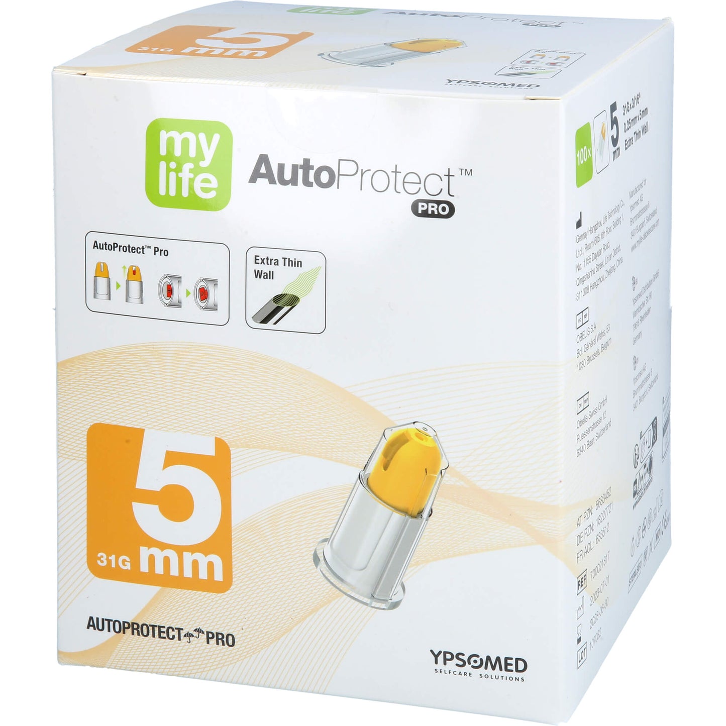 MYLIFE AutoProtect PRO Sich.-Pen-Nadeln 31 G 5 mm 100 St