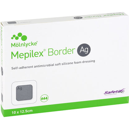 MEPILEX Border Ag Schaumverb.10x12,5 cm steril 5 St