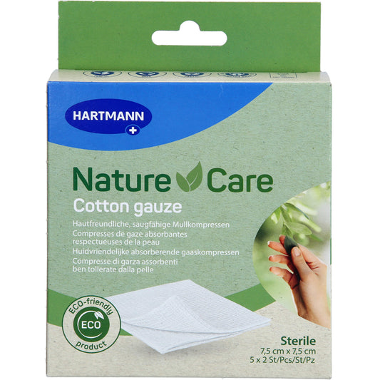 NATURE CARE Mullkompressen 7,5x7,5 cm steril 5X2 St