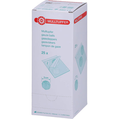 MULLTUPFER-steril Drm.3,0 cm P2 25X2 St