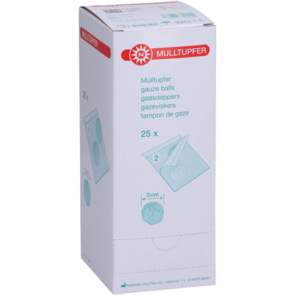 MULLTUPFER-steril Drm.3,0 cm P2 25X2 St