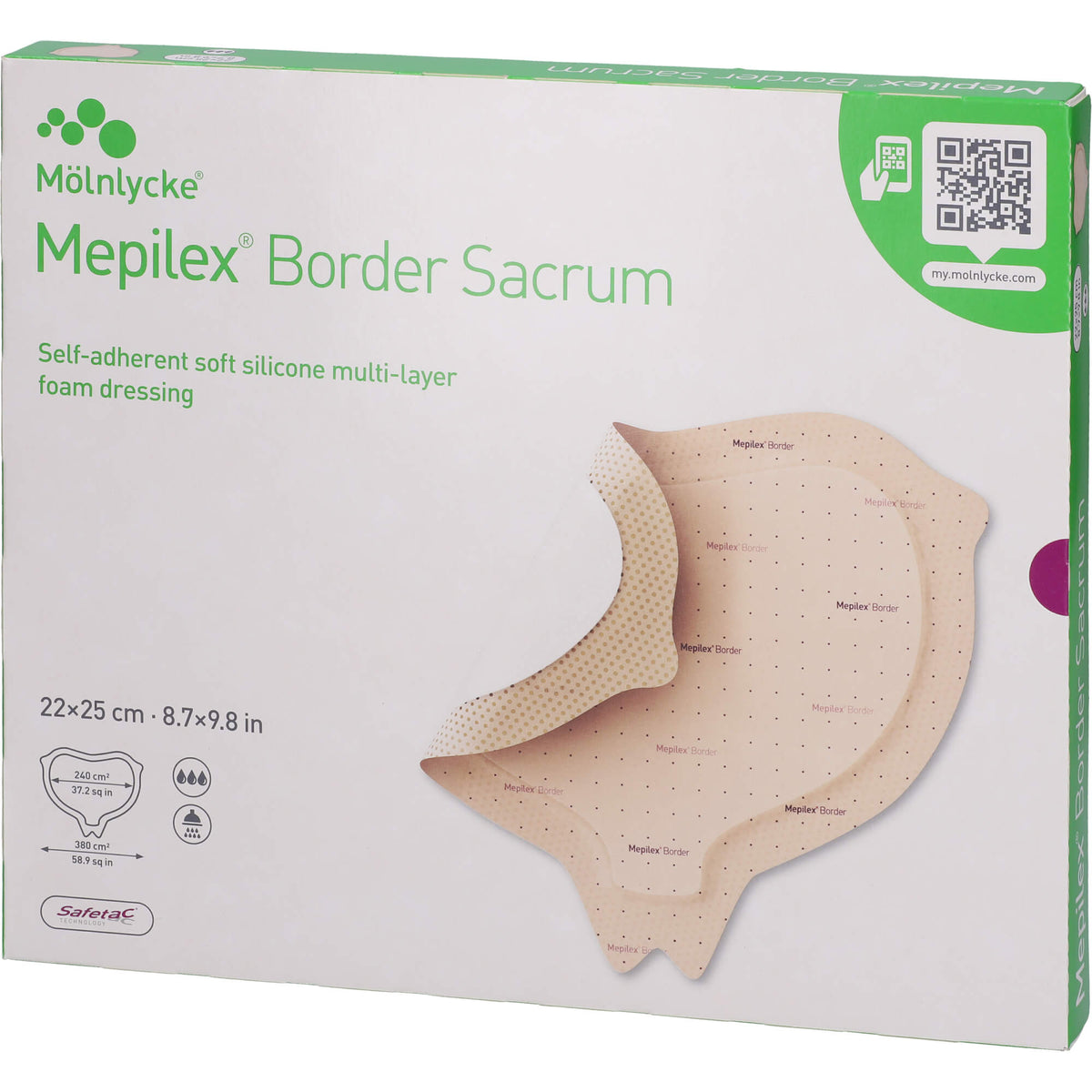 MEPILEX Border Sacrum Schaumverb.22x25 cm steril 5 St