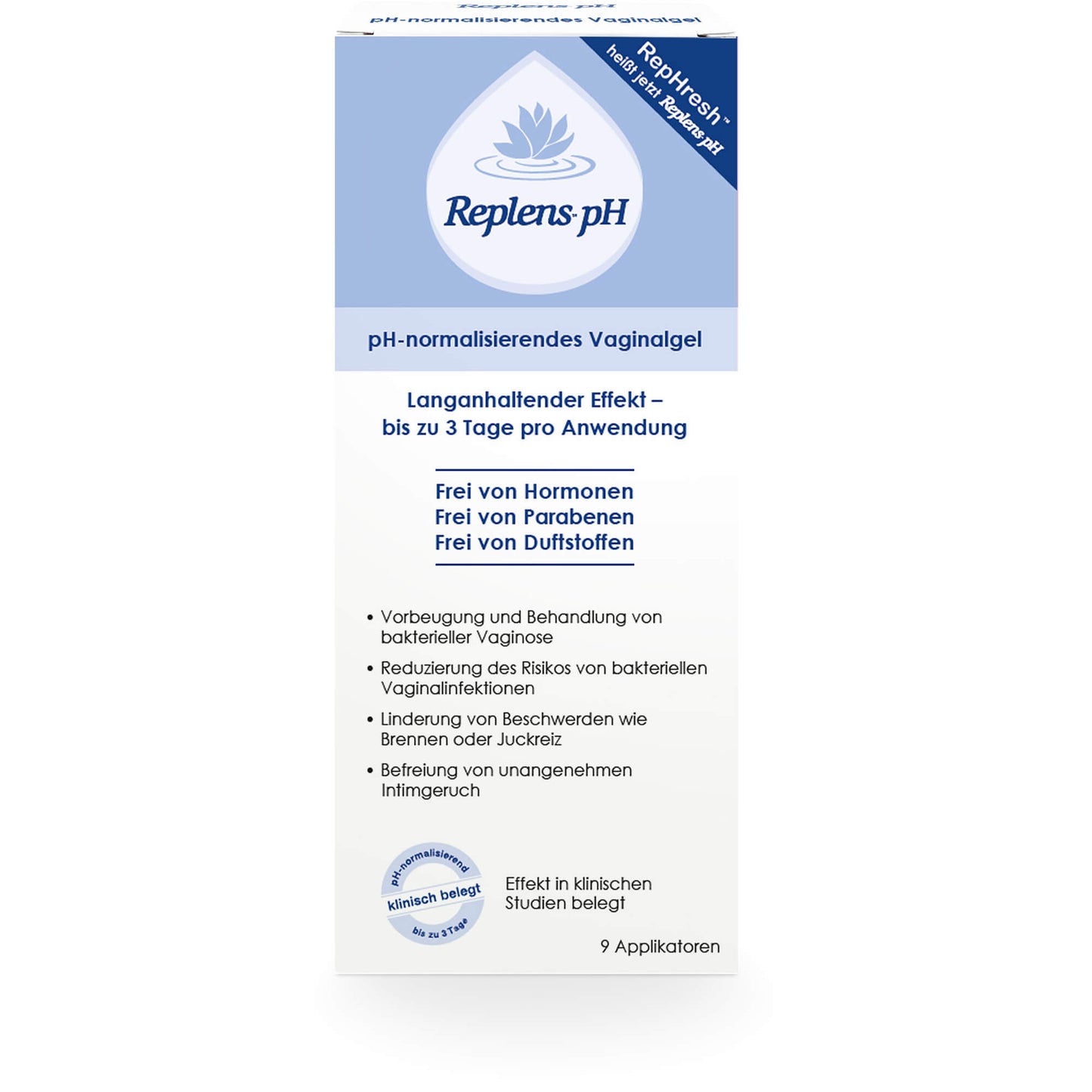 REPLENS pH Vaginalgel vorgefüllte Applikatoren 9 St