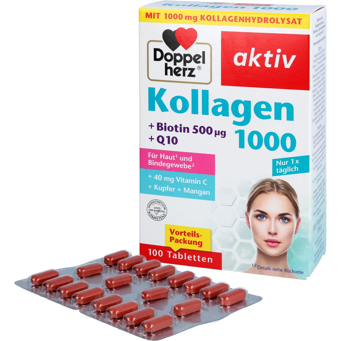 DOPPELHERZ Kollagen 1000 Tabletten 100 St