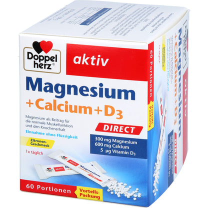 DOPPELHERZ Magnesium+Calcium+D3 DIRECT Pellets 60 St