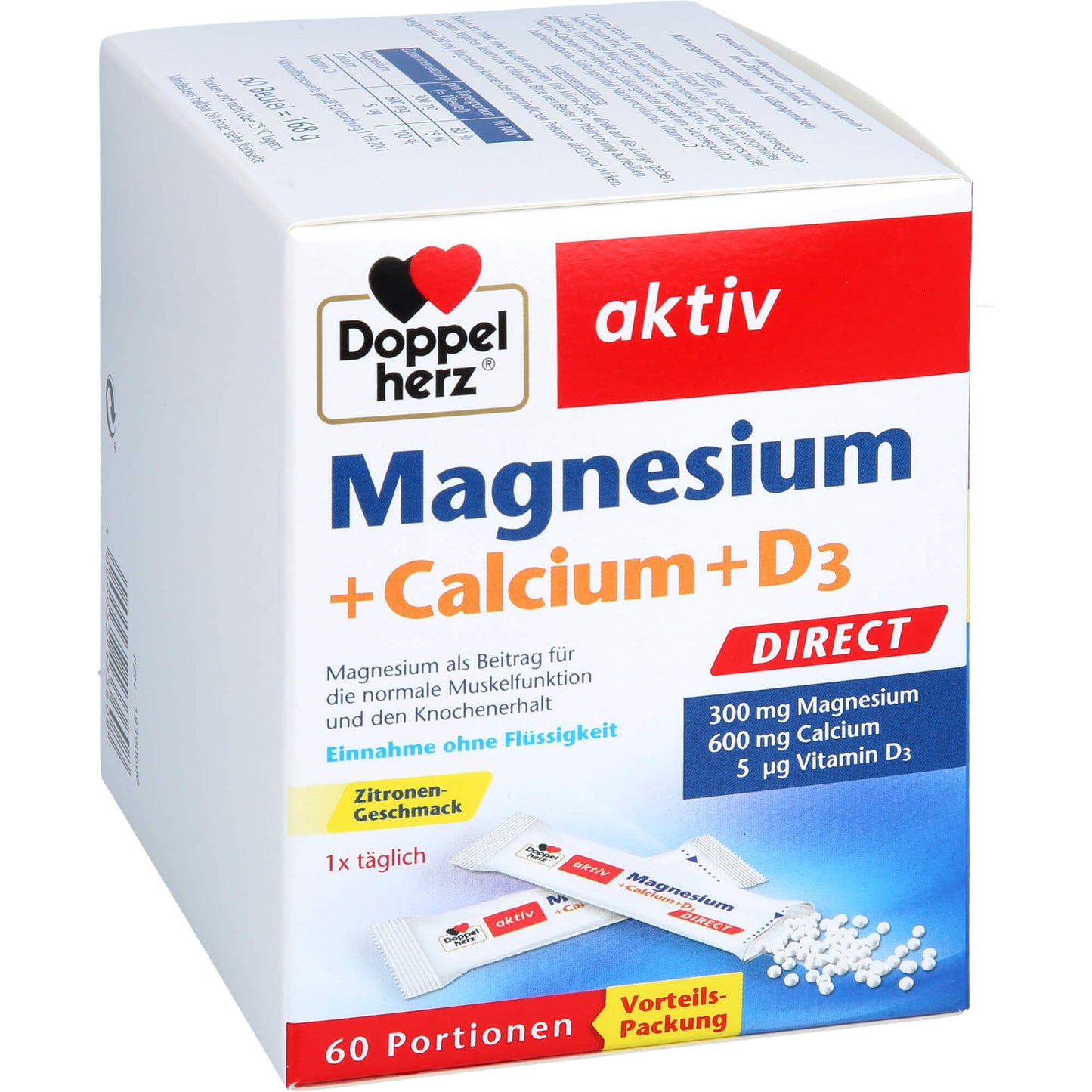 DOPPELHERZ Magnesium+Calcium+D3 DIRECT Pellets 60 St