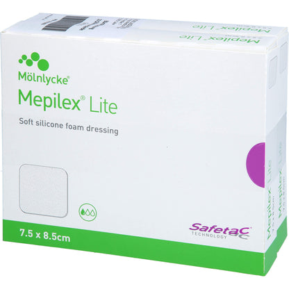 MEPILEX Lite Schaumverband 7,5x8,5 cm steril 10 St