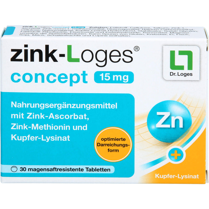 ZINK-LOGES CONCEPT 15MG 30 St