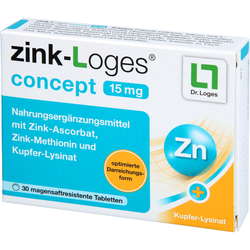 ZINK-LOGES CONCEPT 15MG 30 St