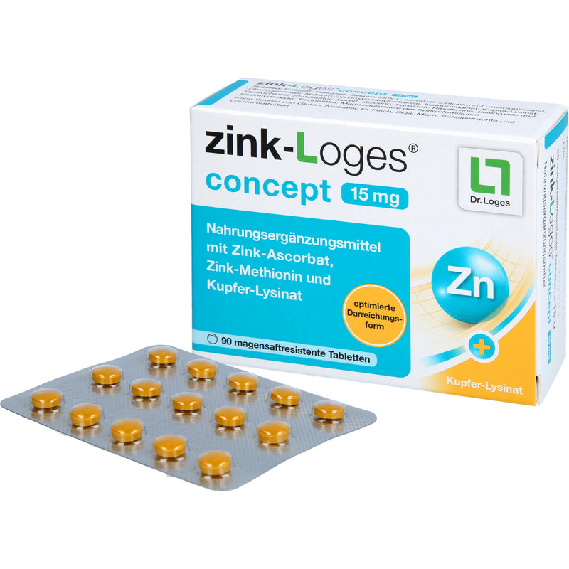 ZINK-LOGES CONCEPT 15MG 90 St