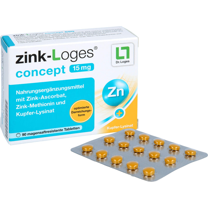 ZINK-LOGES CONCEPT 15MG 90 St