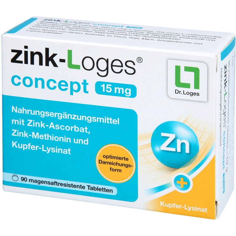 ZINK-LOGES CONCEPT 15MG 90 St