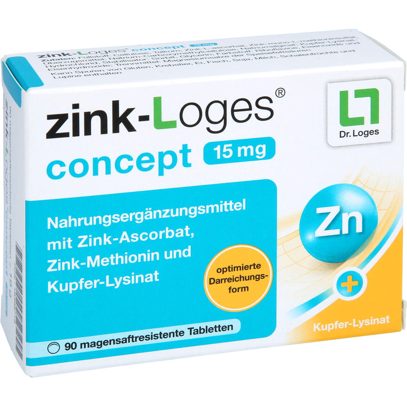 ZINK-LOGES CONCEPT 15MG 90 St