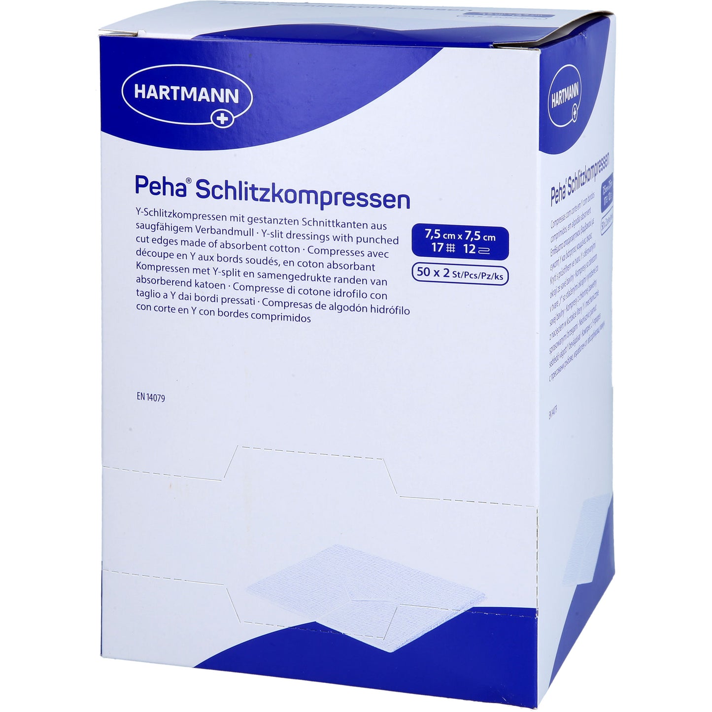 PEHA SCHLITZKOMPRESSEN 7,5x7,5 cm steril 50X2 St