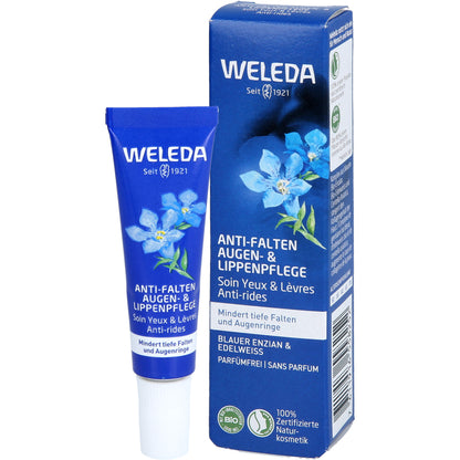 WELEDA Anti-Falten Aug.&Lippenpfl.bl.Enz.&Edelwei. 10 ml