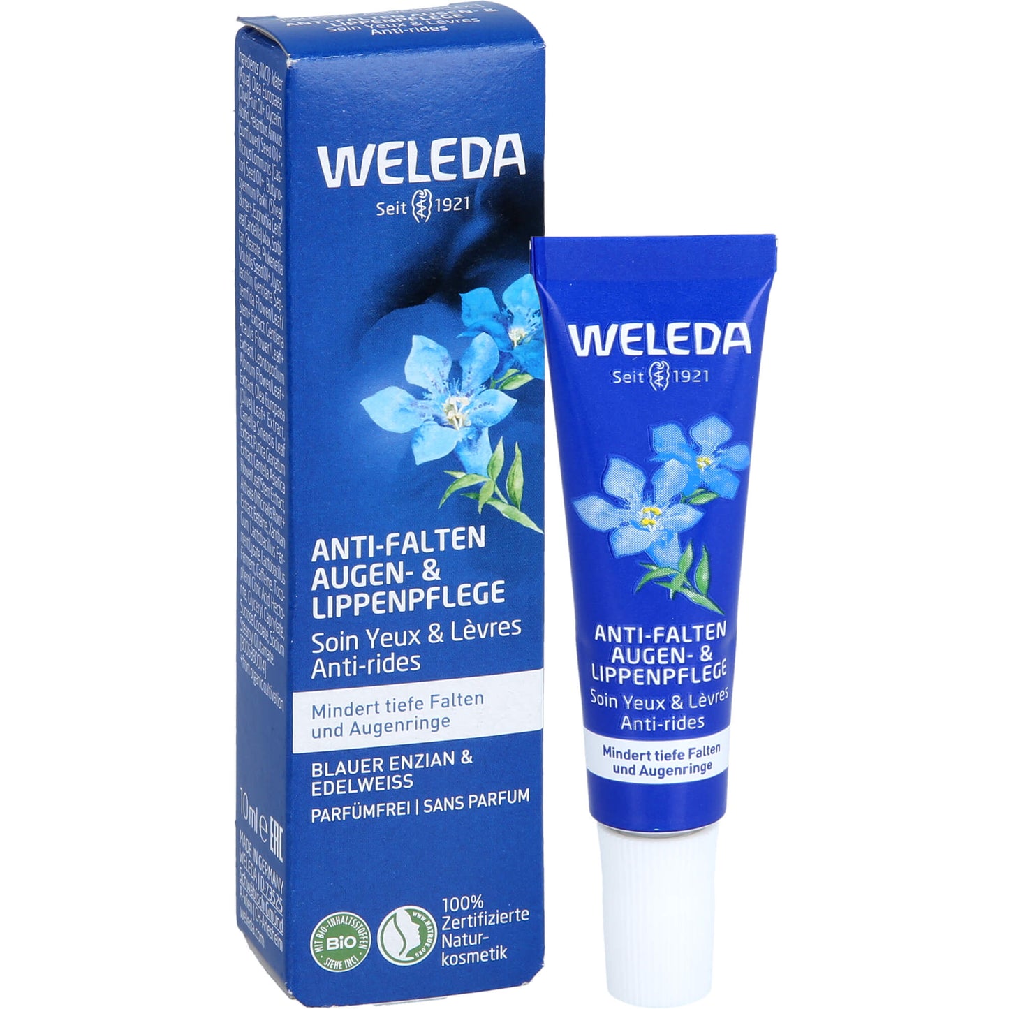 WELEDA Anti-Falten Aug.&Lippenpfl.bl.Enz.&Edelwei. 10 ml