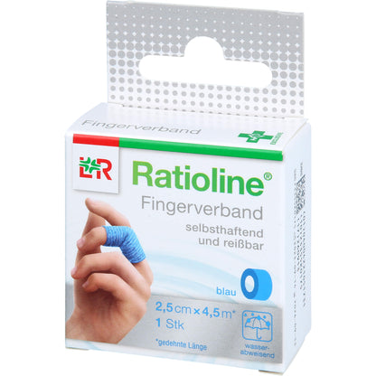 RATIOLINE selbsthaft.Fingerv.2,5cmx4,5m blau 1 St