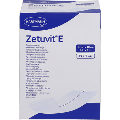 ZETUVIT E Saugkompressen steril 10x10 cm 25 St