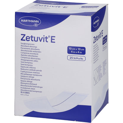 ZETUVIT E Saugkompressen steril 10x10 cm 25 St