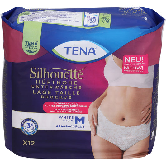 TENA SILHOUETTE plus M white Inkontinenz Pants 12 St