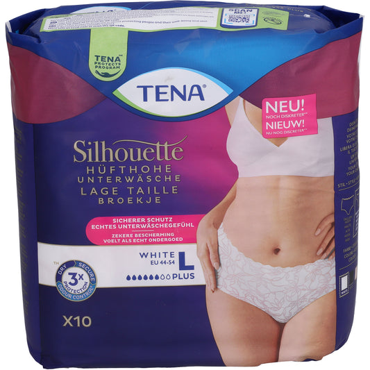 TENA SILHOUETTE plus L white Inkontinenz Pants 10 St