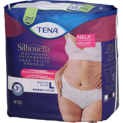 TENA SILHOUETTE plus L white Inkontinenz Pants 10 St