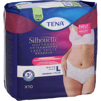 TENA SILHOUETTE plus L white Inkontinenz Pants 10 St