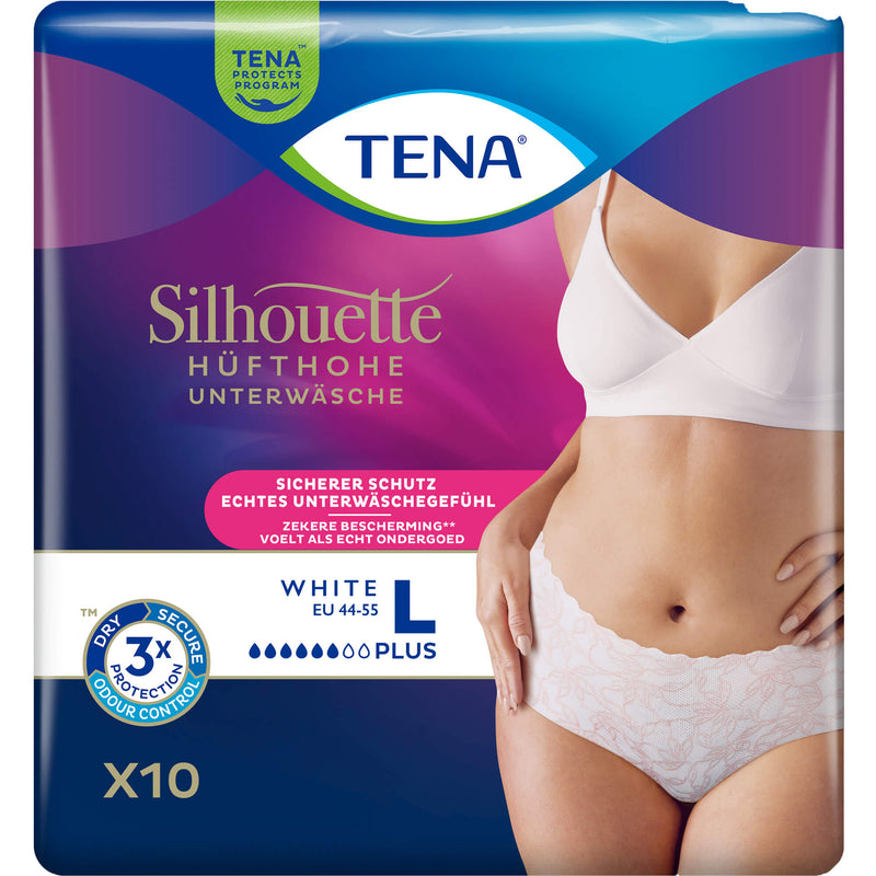 TENA SILHOUETTE PLUS WHI L 2X10 St