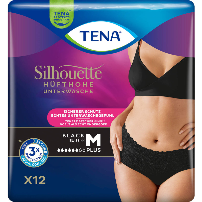 TENA SILHOUETTE PLUS BLA M 12 St