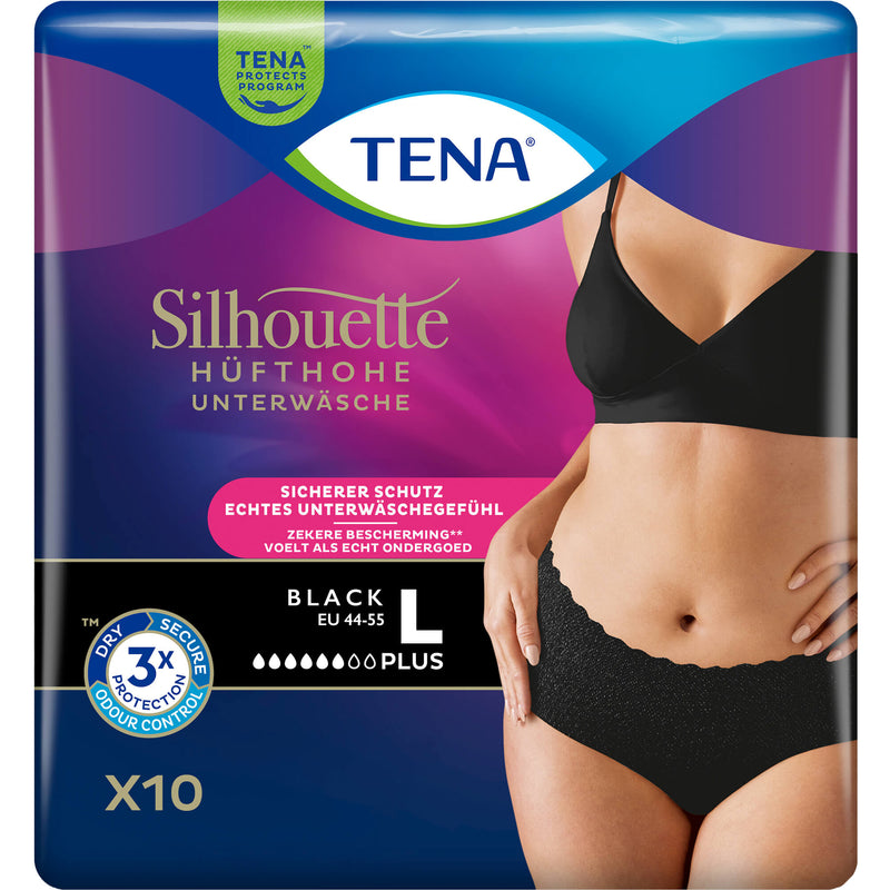 TENA SILHOUETTE PLUS BLA L 10 St