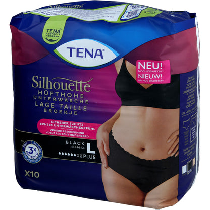 TENA SILHOUETTE plus L black Inkontinenz Pants 10 St