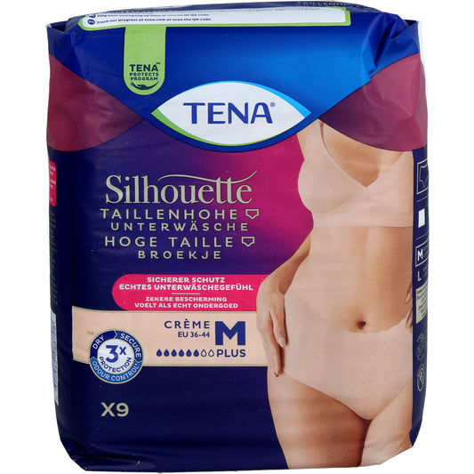 TENA SILHOUETTE plus M creme Inkontinenz Pants 9 St