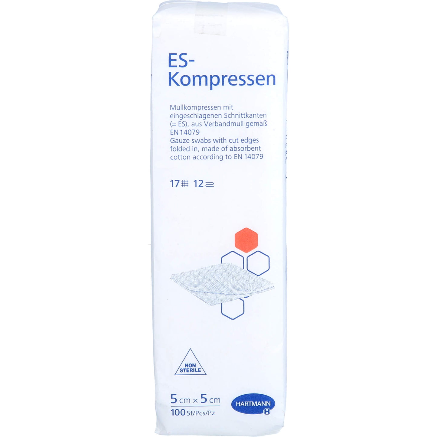 ES-KOMPRESSEN unsteril 5x5 cm 12fach 100 St
