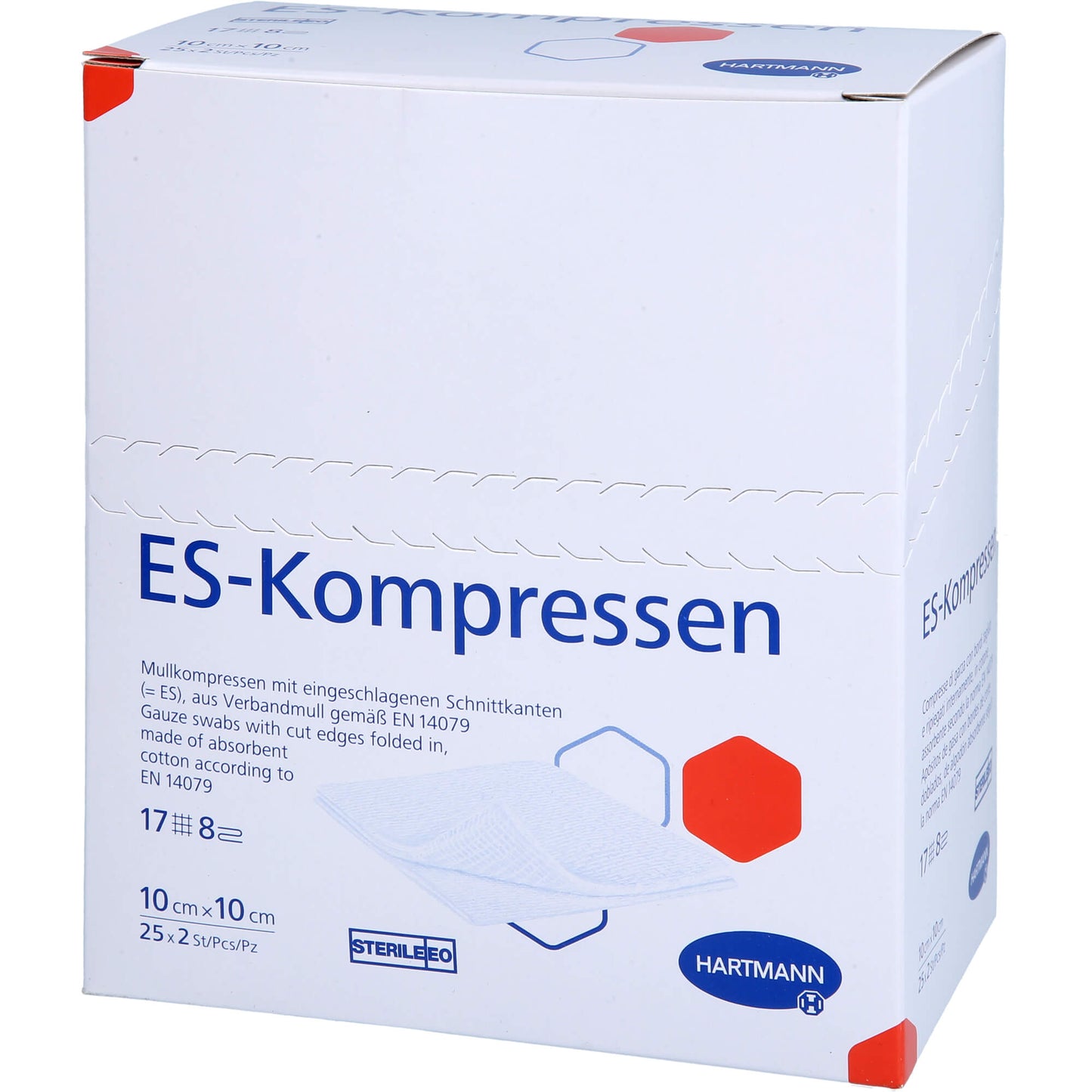 ES-KOMPRESSEN steril 10x10 cm 8fach 25X2 St