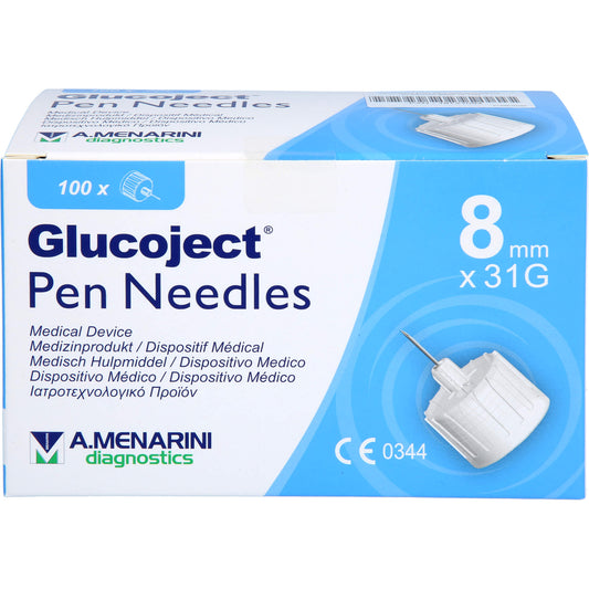 GLUCOJECT Pen-Nadeln 31 Gx8 mm 0,25 mm 100 St