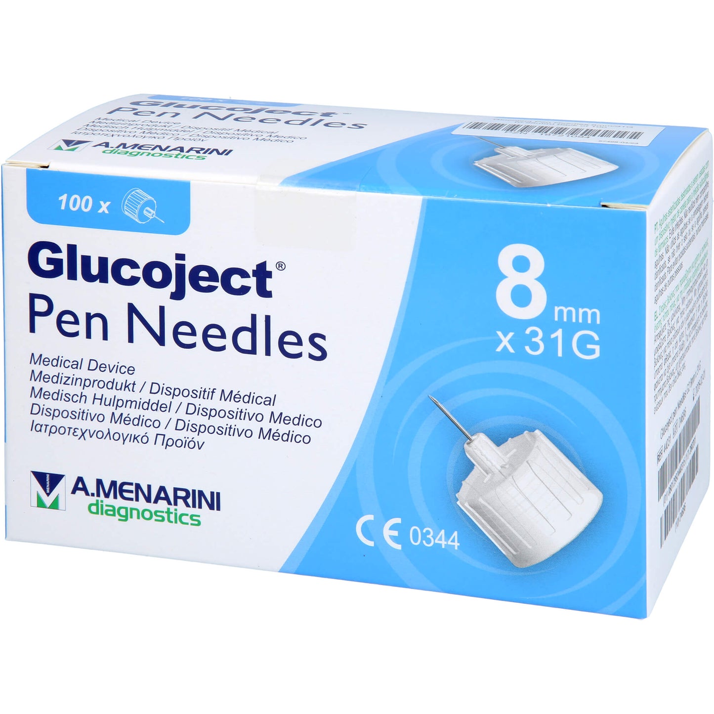 GLUCOJECT Pen-Nadeln 31 Gx8 mm 0,25 mm 100 St