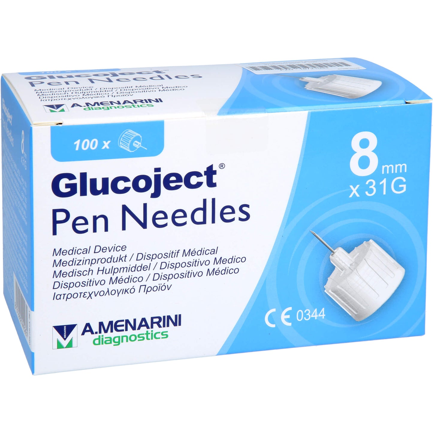 GLUCOJECT Pen-Nadeln 31 Gx8 mm 0,25 mm 100 St