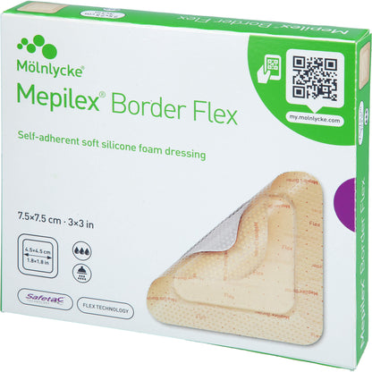 MEPILEX Border Flex Schaumverb.haft.7,5x7,5 cm 5 St